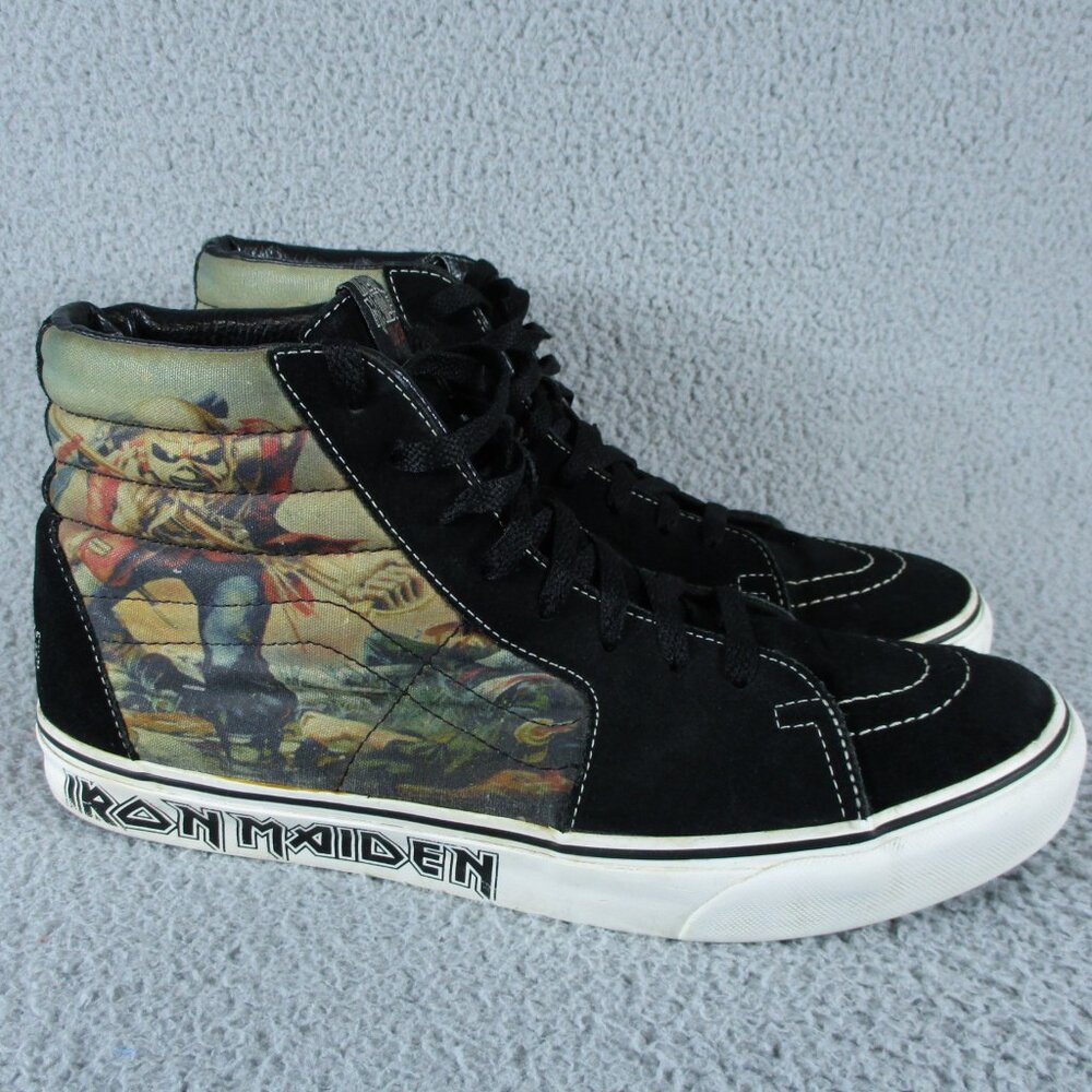 Vans Iron Maiden The Trooper Mens 11.5 Sk8 Hi Skate Skateboard Metal Band Shoes